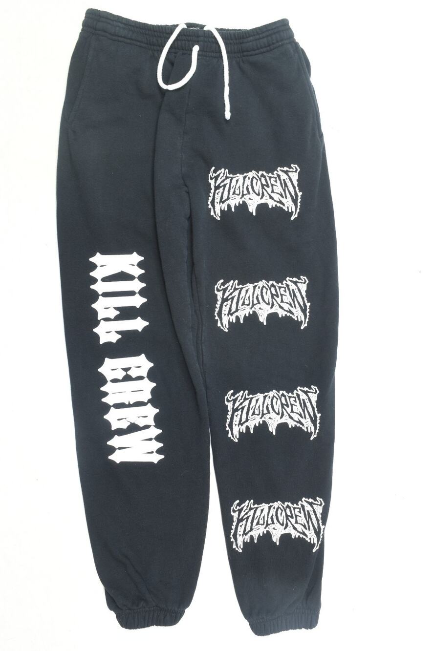 Kill Crew Heavyweight Lux METAL Sweatpants Unisex Small Black Slim Drawstring